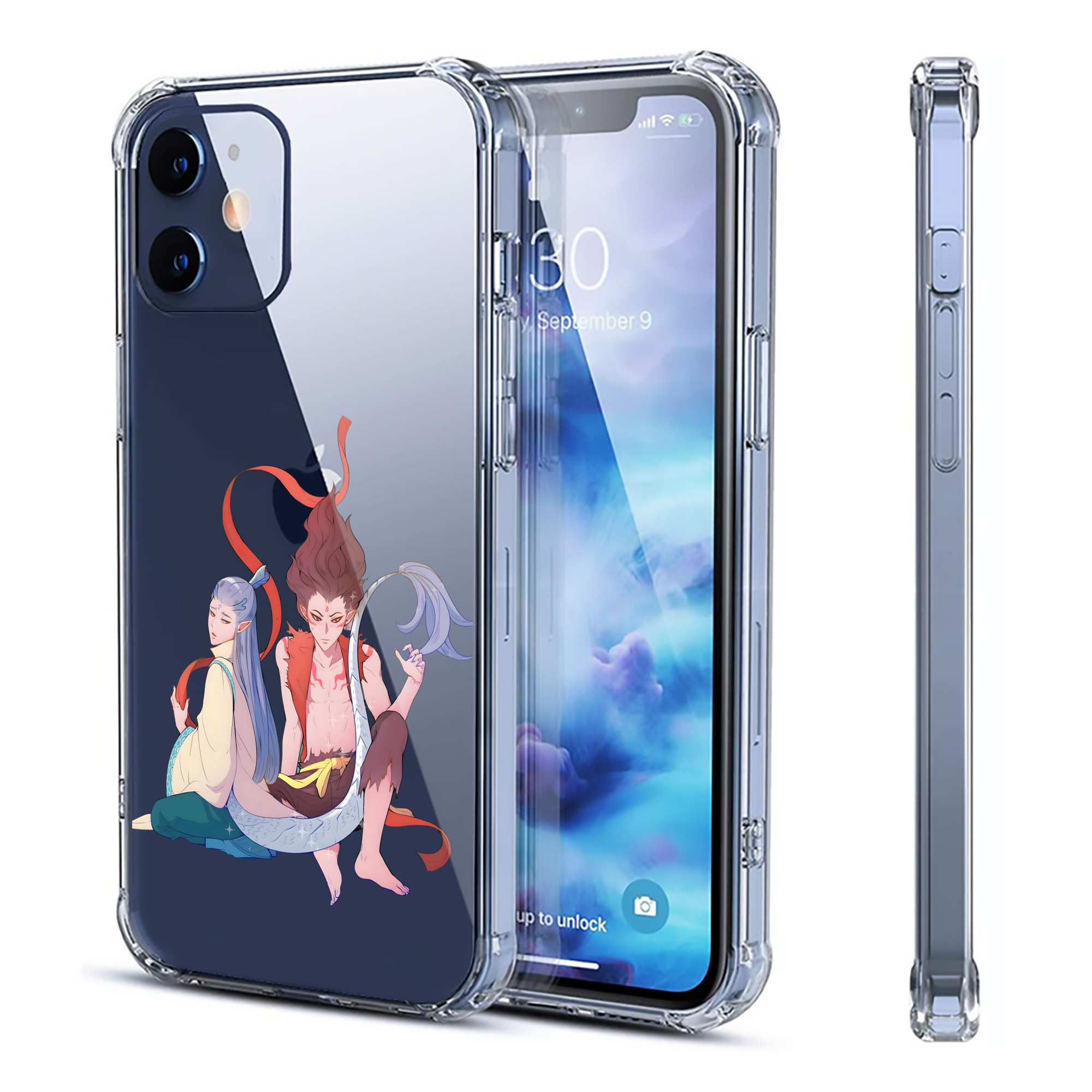 （画像用） Ne Zha 2 ナタ 魔童の大暴れ 【iPhone 12シリーズ対応】透明スマホケース（クリアソフトケース）